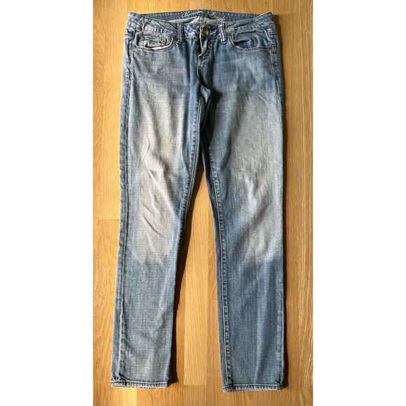 1990s VTG American Eagle Womens Distressed Blue Jeans Relaxed Fit Pants sz 4 - Picture 4 of 9